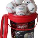 Rawlings | Official T-Balls | TVB | Youth/6u | Bucket | 12 Count | Sponge Rubber Core | Indoor/Outdoor White