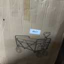 Collapsible Wagon Cart Foldable 120L 360lbs Capacity, Lightweight Portable Beach Wagon, Shopping Carts with Wheels for Grocery, Camping, Shopping, Beach, Garden Cart