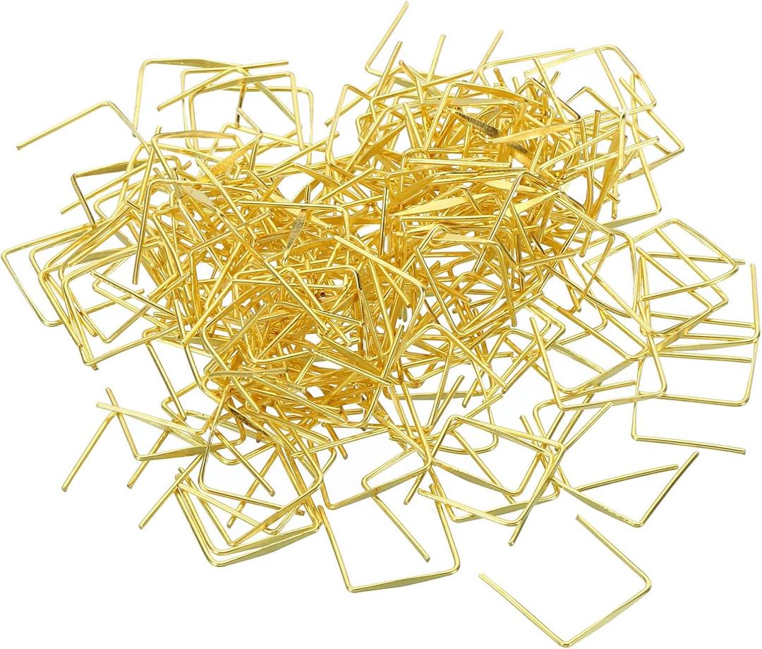 PATIKIL Chandelier Connector Pins, 220 Pack 14mm/0.6" Length Chandelier Lamp Hanger Pin for Fastening Crystals Prisms Beads Ball Parts, Golden