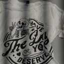 Vintage Skeleton Have The Day You Deserve Peace Valentine T-Shirt, Size: Women 2XL