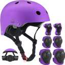 Adjustable Kids Helmet with Knee Pad, Elbow Pads & Wrist Guards - Toddler Bike Helmets for Ages 3-14 Years - Perfect for Skating, Biking, Cycling, and Skateboard - for Boys and Girls