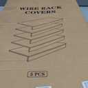 Wire Shelf Covers, 5Pcs 38"x16" Inch Shelf Covers for Wire Shelving, 0.39 Inch Thick (Not Wood), Moisture Resistant Wires Rack Cover with No Installation for Pantry, Closet, Kitchen