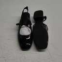 Coutgo Women's Mary Jane Chunky Low Heels Closed Square Toe Ankle Strap Pumps Wedding Party Dress Shoes (8, Black)