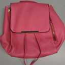 Rucksack PU Leather Women Casual Backpack Fashion Shoulder Zipper Bags Black