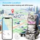 2-in-1 GPS Tracker for Cats: Smart Pet Collar with Real-Time Tracking,No Monthly Fee/Subscription (iOS & Android) Waterproof, Anti-Lost,365-Day Long Battery Life GPS Tracker Cat Collar (Pink)