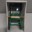 Dollhouse Chairs 2PCS Miniature Rocking Chair 1:12 Scale Wooden FurnitureAccessories Tiny Mini House Home Outdoor Cake Topper Decoration ModelLiving Room Scene Christmas Craft Displays (Green)