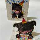 3 x Staffordshire Bull Terrier Birthday Card 3D Pop Up  Staffy with Party Hat & Birthday Cake, Funny Birthday Card for Staffy Lovers, Staffordshire Bull Terrier Mom Dad Gift, 6x6 Inch, Includes Envelope