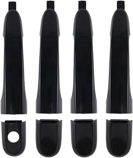 1 Lot 4 Doors Exterior Door Handle Outer Compatible with Kia Sportage 2005 2006 2007 2008 2009 2010