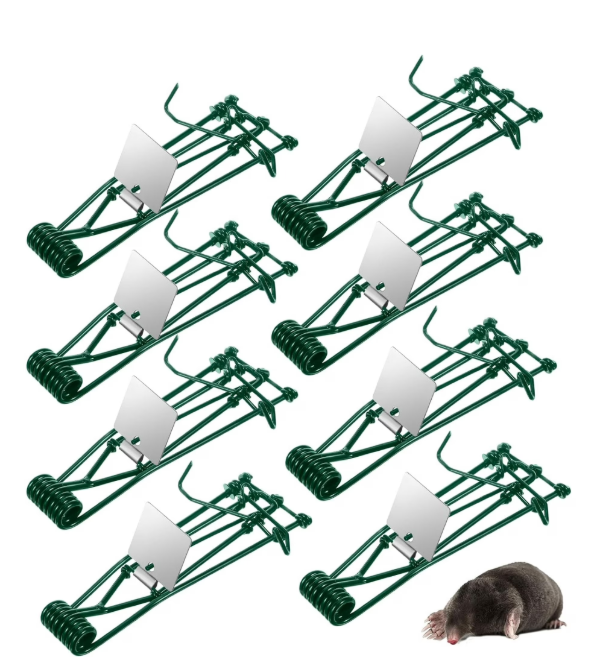 9 Pack Gopher Traps  Reusable Metal Gopher Trap, Easy Set Weather Proof Mole Vole Trap for Lawn Garden Farm Outdoor, Mole Traps