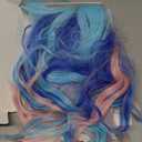 BERON Blue and Pink Wigs for Women Short Curly Bob Wavy Wig Girls Colorful Body Heat Resistant Synthetic Hair Wig Cosplay Daily Party Wigs