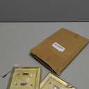 Metal Wall Plate for Electrical Outlets, Decorative Brass Gold Switch Plates Outlet Cover, Light Switch Cover Plate, 2-Gang Wall Plates (Double Toggle, 2 Pack)