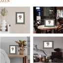 AELS 5x7 Inch Vintage Picture Frame, Elegant Antique Photo Frames with Glass Front, Photo Display, Tabletop Wall Hanging, Gift Ideas, Vine Pattern, Gold and Blue