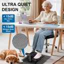 VIVURN-018 Under Desk Elliptical 12 Speed 5 Modes Mini Motorized Leg Exerciser While Sitting for Seniors As Seen on TV with Non-Slip Mat Quiet & Portable Electric Pedal Exerciser for Home and Office