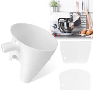 Flour Funnel for Kitchen Aid Mixer Compatible with Artisan Ksm150 5-Quart Tilt-Head Stand Mixer, with Scraper