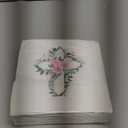 WRAPAHOLIC 50Pcs Floral Baptism Napkins - 3 Ply Floral Cross Disposable Paper Luncheon Napkins for Christening Religious, First Communion, Newborn Baby Shower Party Supplies - 6.5 x 6.5 In