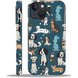 Case for iPhone 15,Shockproof TPU Bumper Drop Protection Hybrid 2-Layer Hard Cover for iPhone 15-Happy Dog Atlas