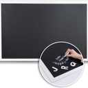 Loddie Doddie Magnetic Chalkboard & Magnet Board - 36 in x 24 in, White Wood Frame - Chalk Calendar for Wall Organization - Magnetic Bulletin Board for Magnet Display - Menu Sign for Kitchen Decor