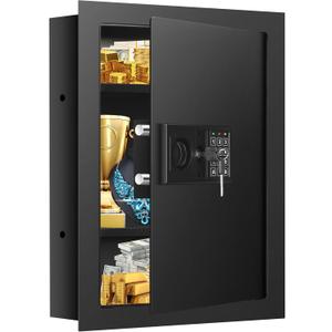 25.6" Tall Fireproof Wall Safes Between Studs 16" Centers with Combo Lock