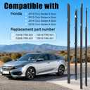 4Pcs Weatherstrip Window Moulding Trim Seal Belt Compatible with 2012-2015 Honda Civic Replace# 72410TR0A01