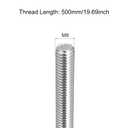 MECCANIXITY Fully Threaded Rod M8 x 500mm 1.25mm Thread Pitch 304 Stainless Steel Right Hand Threaded Rods Bar Studs