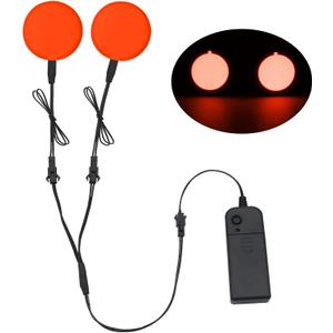 Led Eyes for Mask Skeleton Ghost Black Cat Spider Pumpkin Spooky Tree, EL Panels Light for Cosplay DIY Themed Party Decor(Red, 50mm)