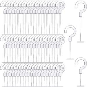 Tenare 3000 Pieces Plastic J Hook Fasteners Hanging Clothing J Hook Tag Fasteners for Label, Standard Tagging Barbs, 3 Sizes, 1.5, 2.2, 2.8 Inch
