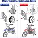 Dirt Bike Training Wheels Replacement for Razor MX350 MX400 MX500 MX650 Electric Dirt Rocket Bike Accessories Parts Adjustable Height for Kids Electric Dirt Bike (Silver)