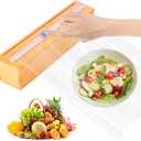 Plastic Wrap Dispenser with Cutter, Wrap Dispenser with Slide Cutter, for Aluminum Foil, Plastic Wrap and Wax Paper, Fits 12" Roll