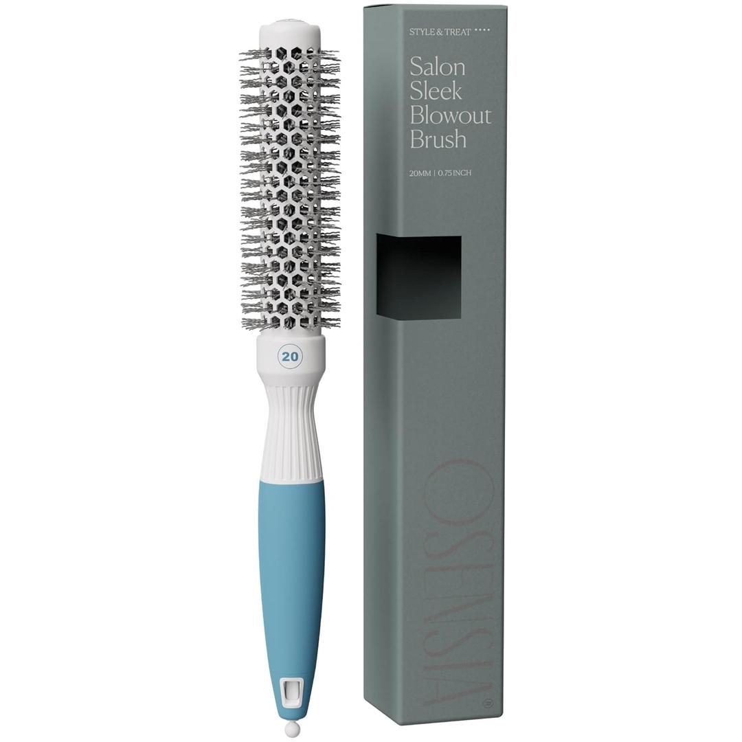 Small Round Brush for Precise Styling and Manageable Blowouts (0.75 inch)  SalonQuality Tool for Wet or Dry Hair (Not Electrical)