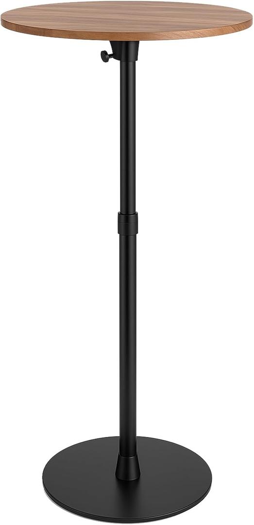 Bar Table 15.75inch Small Round Top Adjustable Height 22.64-33.46in Multifunctional Side Table for Pub Bar Dining Bistro Cafe
