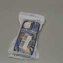 J.west Magnetic for iPhone 16 Case 6.1" Compatible with Magsafe, Translucent Camera Lens Kickstand Drop Protection Cute Floral Flowers Phone Cover Cases Navy Blue Pack of 2