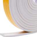 33Feet Weather Stripping Seal (1/2" x 1/4") for Door Window, High Density Foam Tape, Soundproofing, Insulation Strip, Door Sealers for Door Frame- White