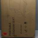 HOPERAN Stadium Seats for Bleachers with Back Support, Half-fold Portable Bleacher Chairs with Back and Cushion, 600D Waterproof Reclining Extra Wide Bleacher Seat for Outdoor Sports, 1 pc