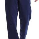 Hanes Men's Essentials Jersey Sweatpants, Cotton Lounge Pants with Pockets for Men (Navy, Small)
