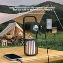 Multifunctional Camping Lantern 4-in-1 - LED Rechargeable Lantern, Outdoor Bluetooth Speaker, 8000mAh Power Bank, 3 Light Modes - Black - IPX5 Waterproof