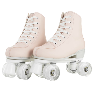 GAMBE Roller Skate, Adult Teen Classic High Top Roller Skates with Light up Wheels Pink, Size   41