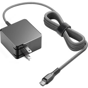 HKY 65W USB C Charger for NOCO Boost X GBX45 GBX55 GBX75 GBX155 & Boost Air AX65 2000A UltraSafe Lithium Jump Starters Replacement NOCO U65 GBC011 USB-C Fast Charger Battery Adapter AC Power Supply