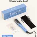 Farery Mini Thermal Brush for Short Hair, 1.2 Inch Ionic Heated Curling Brush, 3 Heat Settings up to 410F, Tourmaline Ceramic & Keratin Barrel, Dual Voltage Travel Hot Brush with Cool Tip