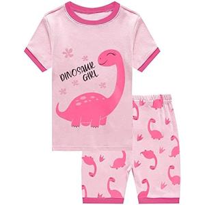 DDSOL Toddler Girls Pajamas Summer Short Sets Baby Pjs Cotton Jammies Kids Sleepwear 5T
