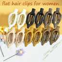 Hair Clips for Women - 12 Pcs Hair Claws for Thin & Thick Hair Strong Hold No Slip Grip Hair Claw Clips for Women & Girls (Neutral)