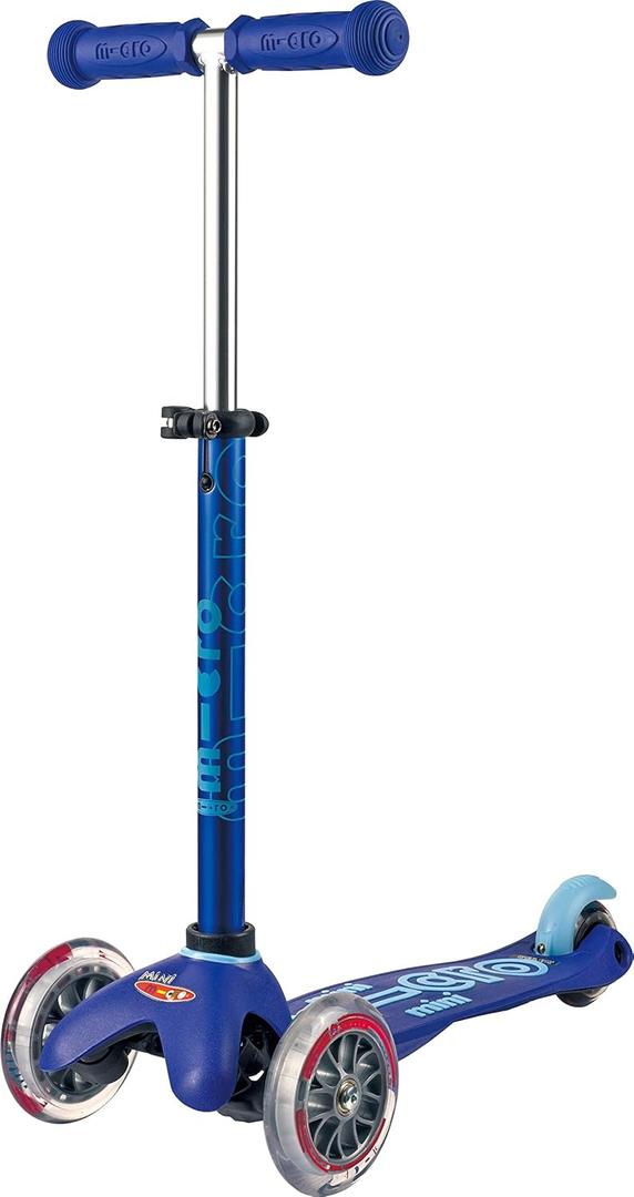Micro Kickboard - Mini Deluxe - Three Wheeled, Lean-to-Steer Swiss-Designed Micro Scooter (Blue)