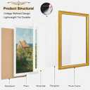 Vintage 13x19 Picture Frame,Antique Gold Photo Frames with Plexiglass Front,Ornate Picture Frames Display 11x17 with Mat or 13x19 Frame Without,Wall Dcor,1 Pack,Gold