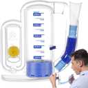 Breathing Exercise Device for Lungs, Lung Exerciser Device, 5000ml Capacity for Deep Inhalation, Durable Medical-Grade PC Material | Airflow Indicator for Steady Inhalation Practice