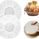 MAQIHAN Reusable Bowl Covers for Bread Proofing 2pcs Eva Plastic Bowl Cover Stretch Elastic Food Storage Wrap Shower Caps Sourdough Rising Basket Dough Bread Baking Supplies Making Tools Accessories