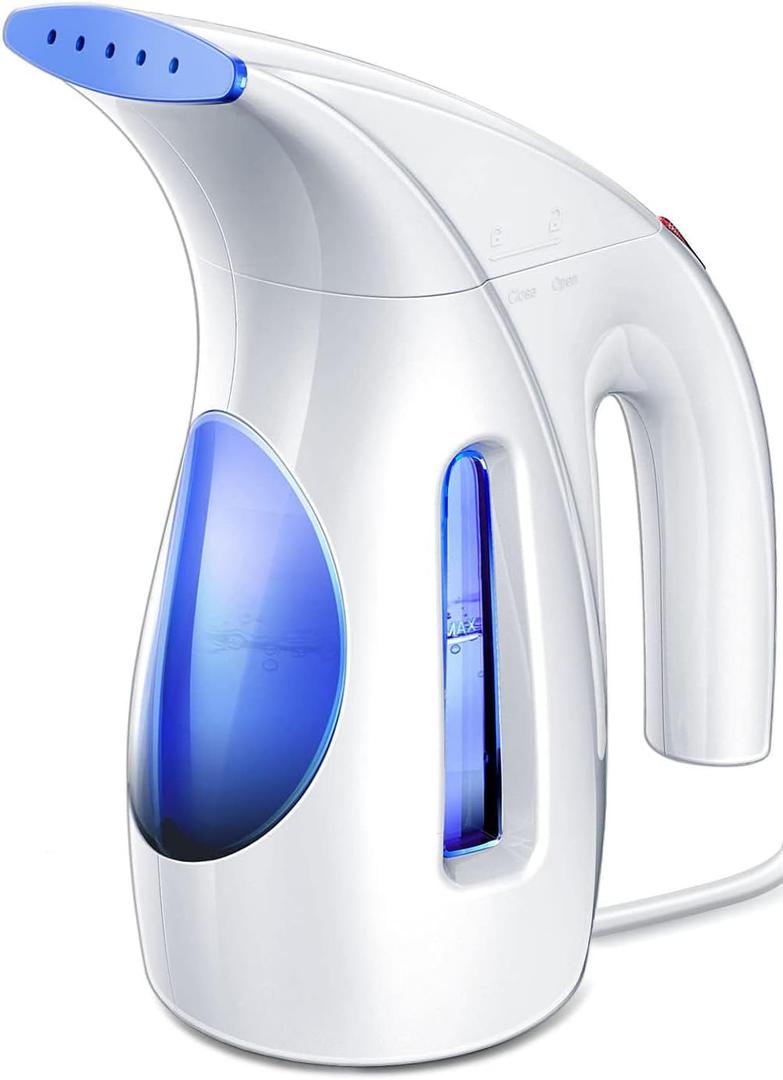 HiLIFE Steamer for Clothes, Portable Handheld Design, 240ml Big Capacity, 700W, Strong Penetrating Steam, Removes Wrinkle, for Home, Office(ONLY FOR 120V) (Blue)
