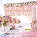 40 Pack Light Pink Wisteria Hanging Flowers, Fake Hanging Flowers for Decoration, Artificial Hanging Flowers,Vines for Bedroom,Flower Garland for Home,Party,Garden, Wall,Wedding Decoration(3.6 Ft/Pcs)