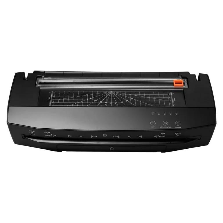 Laminator Machine with Cold and Hot Lamination for A3 Paper Size, Quick Warm-Up in 1 Minute, Supports 3-10 mil Thickness, Suitable for Home, Office, Business, or School Use, Black