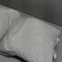 JA COMFORTS 1616 Premium Goose Down Feather Throw Pillow Inserts(Set of 2)-5% Down Filling,High Filling Weight,250 TC Cotton Cover, Square, White