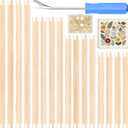 16 PCS Stretcher Bars for Needlework, 4 Sizes Wooden Splicing Canvas Needlepoint Embroidery Stitch Frame Set with 50 Thumb Tacks & Tack Remover for Cross Stitch Hand Embroidery Art Craft Supplies