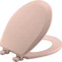 Bemis 500EC 063 Toilet Seat with Easy Clean & Change Hinges, 1 Pack Round, Venetian Pink